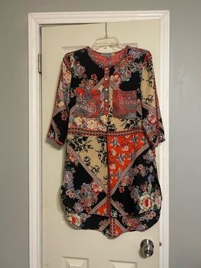💲5️⃣,7️⃣&🔟Sale Figueroa & Flower orange floral tunic